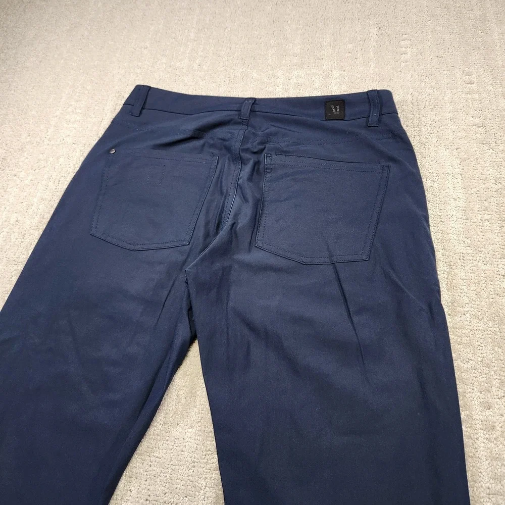 Vuori Pants Men 30x32 Meta Athletic Slim Fit Navy Blue Quick Dry Athleisure V430